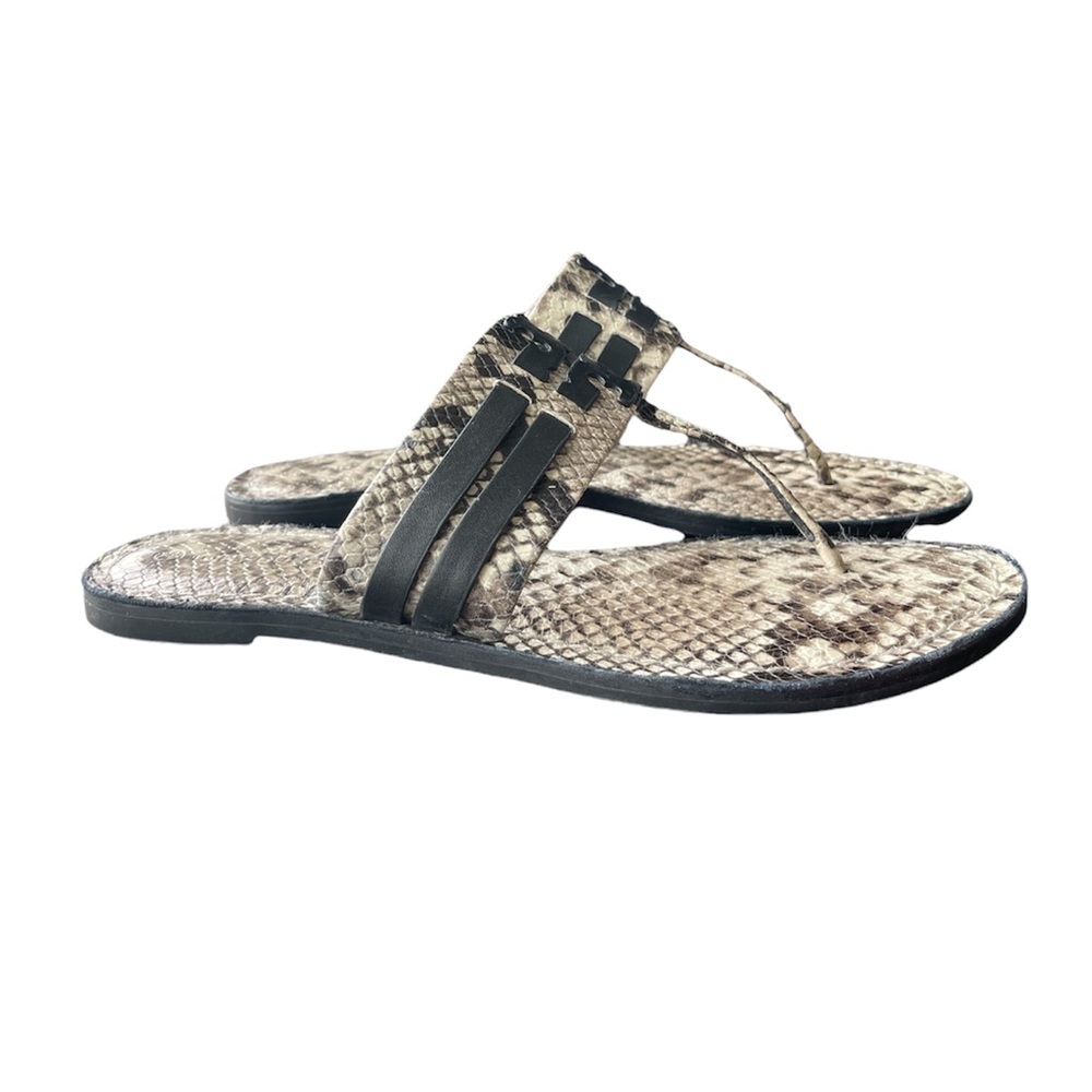 Tori Burch Snakeskin Sandals size 10 woman’s flip flops